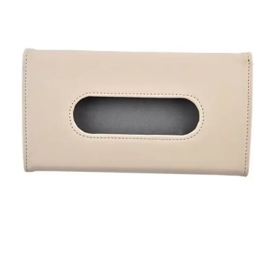 1PC Tissue Box PU Leather Auto Car Truck Sun Visor Hanging Holder