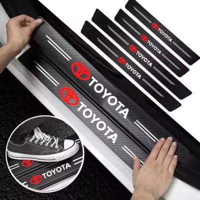Car Doorsill Stricker Carbon Toyota 4 Pcs