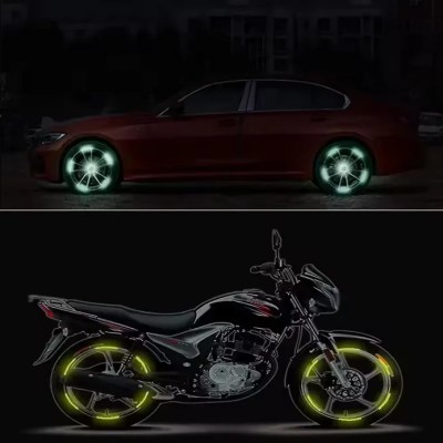 Car wheel hub reflective sticker