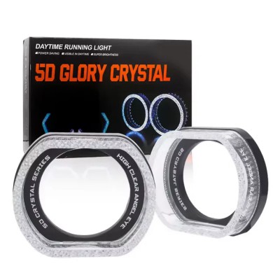 3" 5D Crystal WRGB LED Angel Eyes For Car Headlight