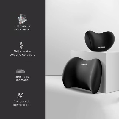 Awesome Memory Foam Car Neck and Lumbar Support Pillows (or Cushions)"