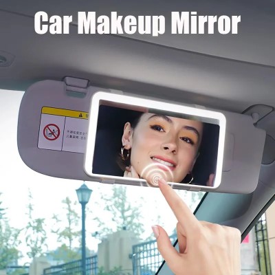 Car Makeup Vanity Mirror with LED Touch Screen
